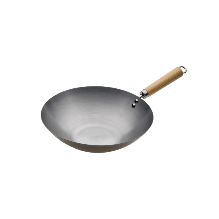 Pyrolux Carbon Steel Wok with Wood Handle 30cm
