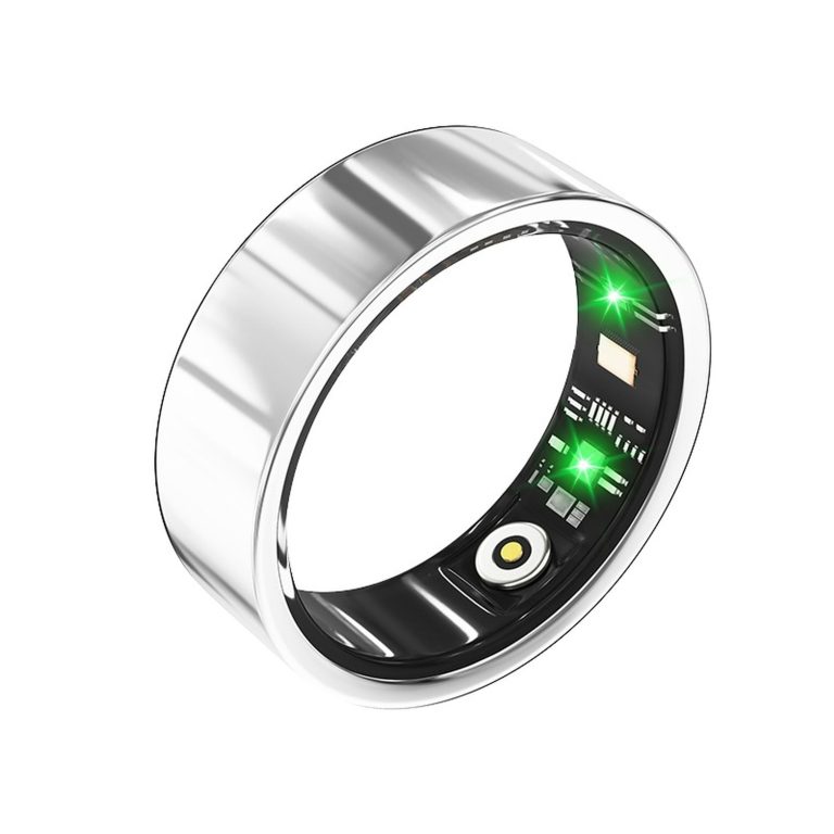 Smart Ring with Charging Case - Large, Silver