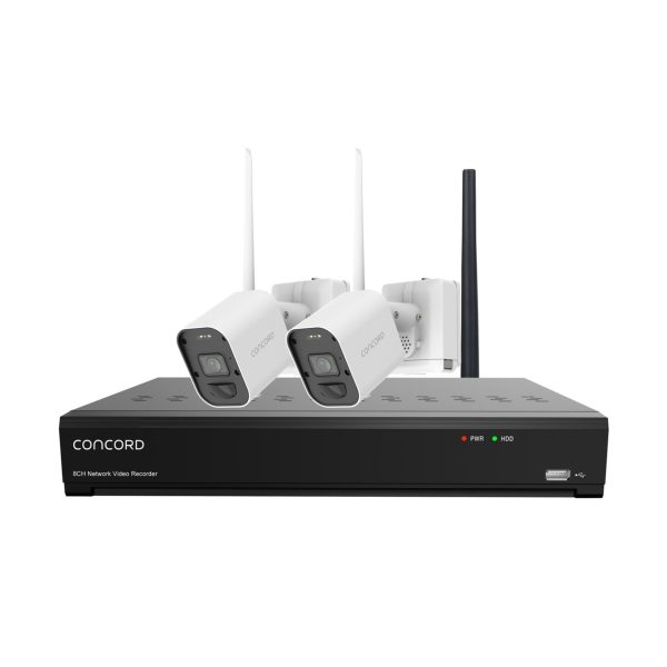 Concord Long Range Wireless NVR Kit with 2 x 8MP Battery Cameras V3