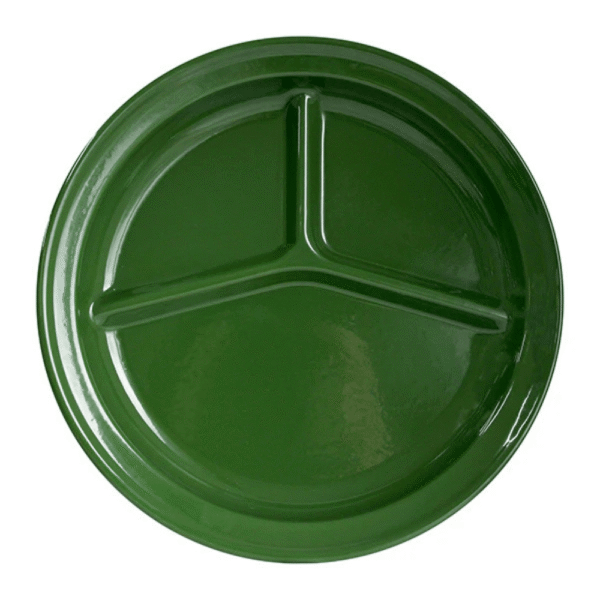 Hunt & Gather Hunter Green Enamel Camp Plate 26cm