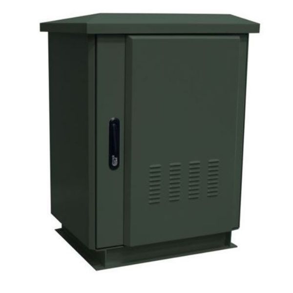 24RU Outdoor FreeStanding Cabinet. (800x 600x1375mm) IP45 Rated