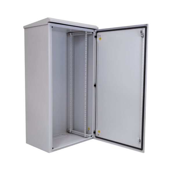 24RU Outdoor Wall Mount Cabinet 611x625x1190mm (WxDxH) IP65 Rated Lockable Front Door