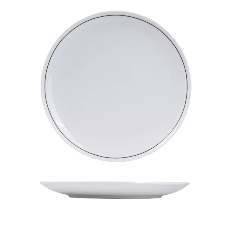 Rak Porcelain Princeton Black Round Coupe Plate (6 Sizes)
