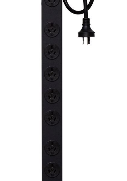 20 Outlet Vertical Power Rail (10A) w/ 6kA C-Curve MCB Circuit Breaker on/off switch - Commercial Installations ONLY