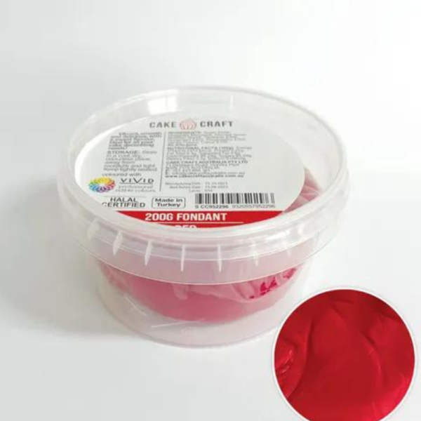 Cake Craft Fondant Red 200gm