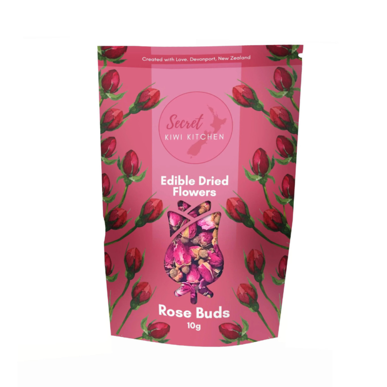 Secret Kiwi Kitchen Edible Dried Flowers Pouch 20g Red Rose Buds