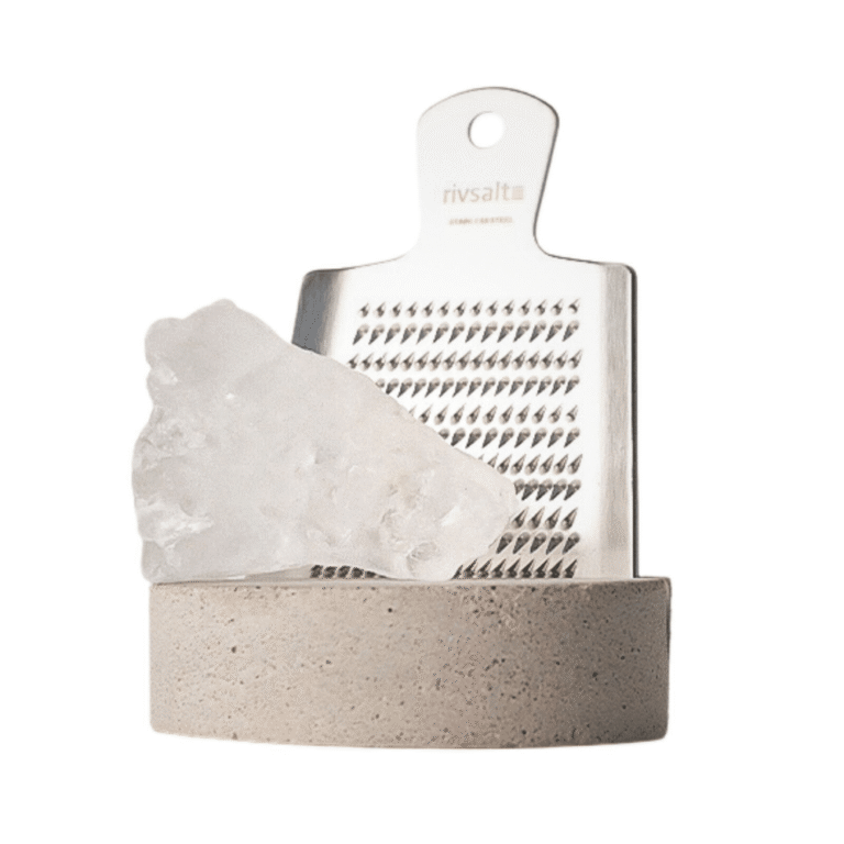 Rivsalt Rock & Salt Grater with Concrete Stand
