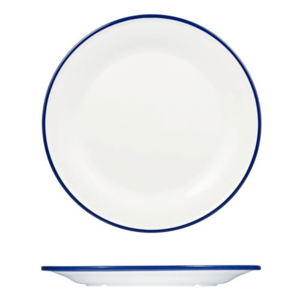 Ryner Melamine Evoke Blue Rim Plate 27cm