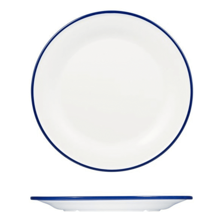 Ryner Melamine Evoke Blue Rim Plate 27cm