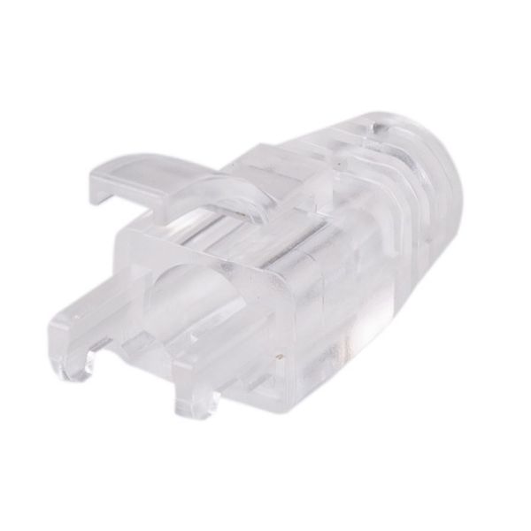 Transparent Cat6 UTP Strain Relief Boot Latch Protection 6.5mm Outside Diameter 20pk
