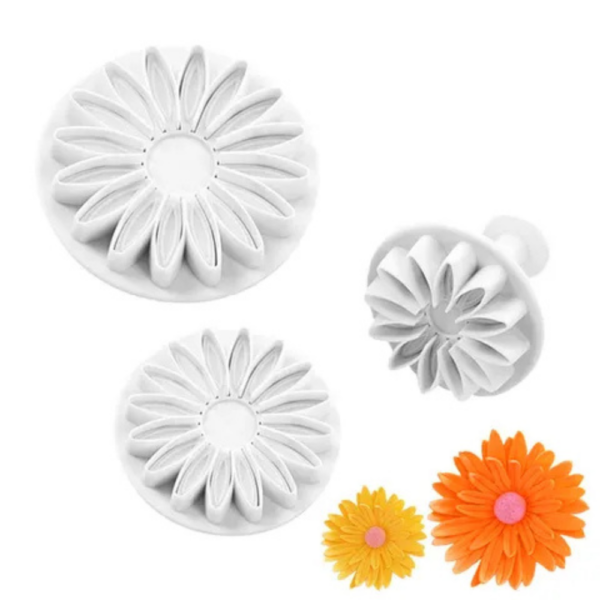 Sunflower/Gerbera/Daisy Plunger Cutters Set of 3