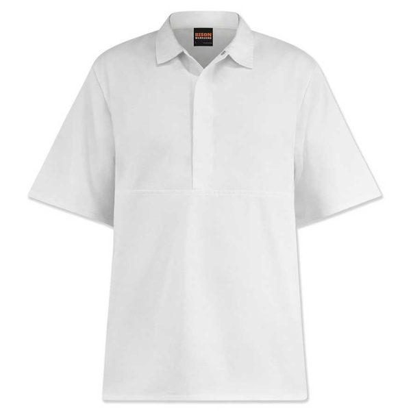Workzone 240gsm Polycotton Domed Short Sleeve Jerkin - White