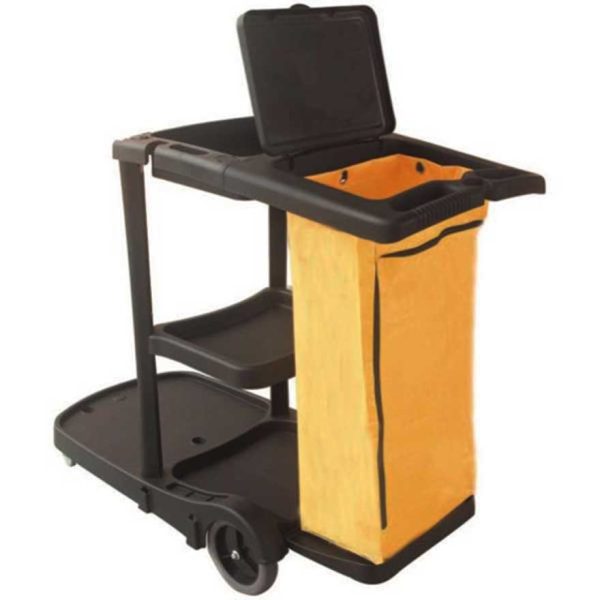 Filta Utility Cleaners Trolley Cart Black - 1200mm (L) x 510mm (W) x 980mm (H)