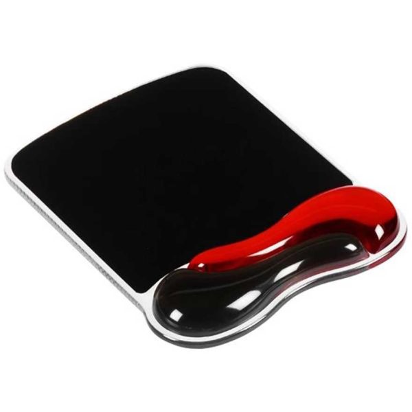 Kensington Gel Series Mouse Pad with Wrist Rest - Red Black