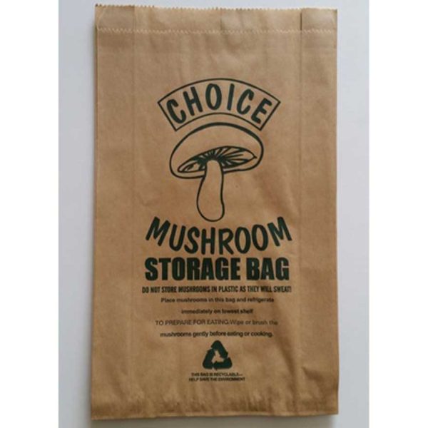 Printed Paper Mushroom Bag 310mm x 180mm x 60mm - Pack of 1000