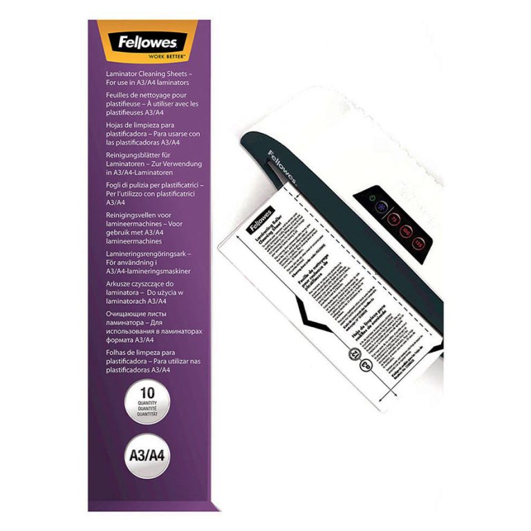 Fellowes Laminator Cleaning and Carrier Sheets A4 - Pack of 10