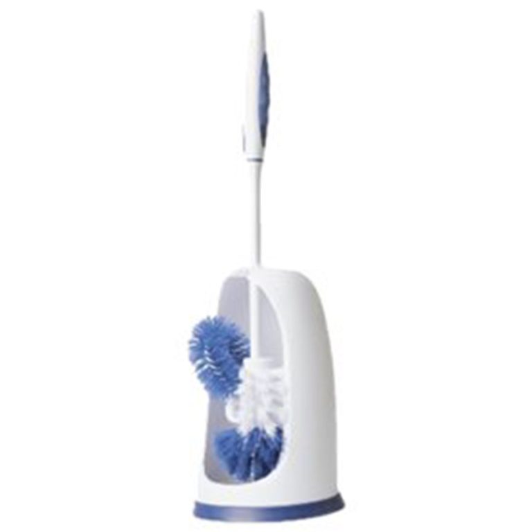 Oates Toilet Tidy Rim Brush Set - Blue & White