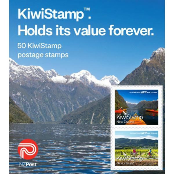 NZ Post Kiwistamp Postage Stamps Adhesive - Pack of 50