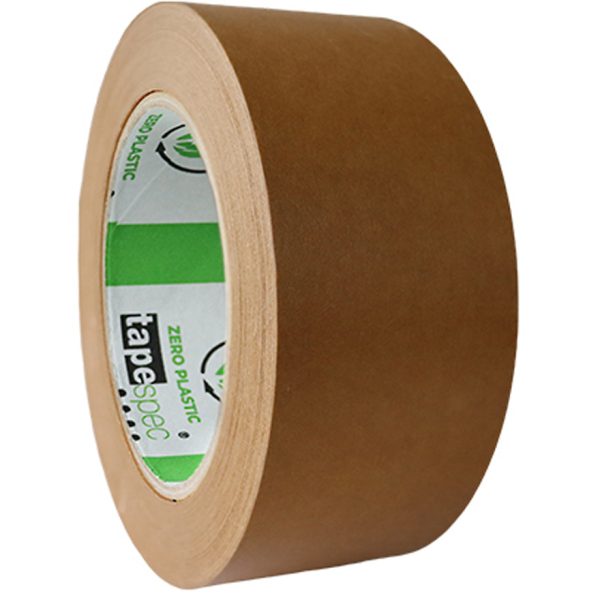 Tapespec FPP5M Zero Plastic Kraft Paper Machine Tape - 48mm x 500m