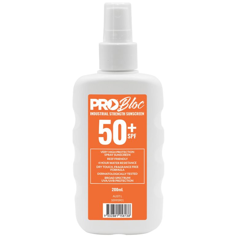 ProBloc SPF50+, 4 Hour Water Resistant Sunscreen - 200ml Spray Bottle