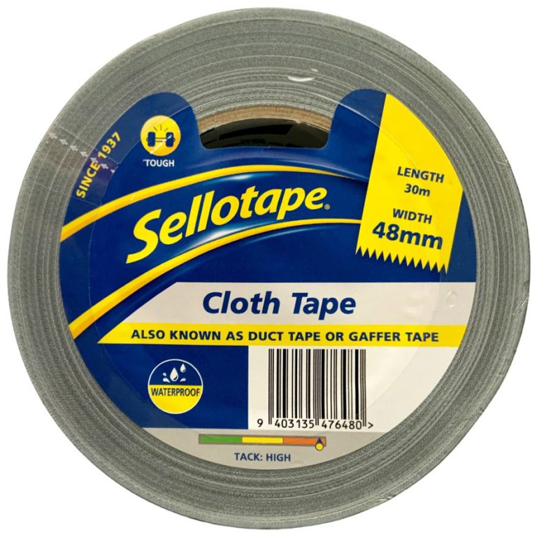 Sellotape 4705BKR Cloth Tape Black - 48mm x 30m