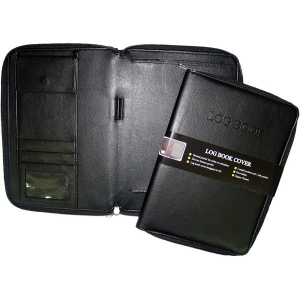 OSC Leatherette Log Book Cover - Black