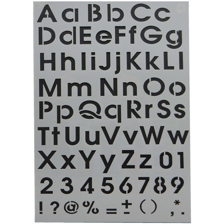5 Star Stencil Letters & Numbers - A4