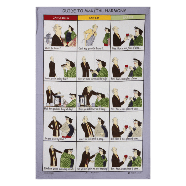 Samuel Lamont Guide to Marital Harmony Cotton Tea Towel