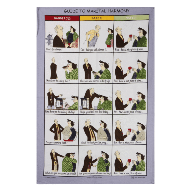 Samuel Lamont Guide to Marital Harmony Cotton Tea Towel