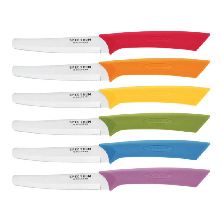 Scanpan Spectrum Steak Knife 10cm Multi Set of 6