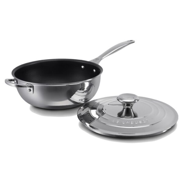 Le Creuset Signature Stainless Steel Non-Stick Chefs Pan with Handle 24cm / 3.3L