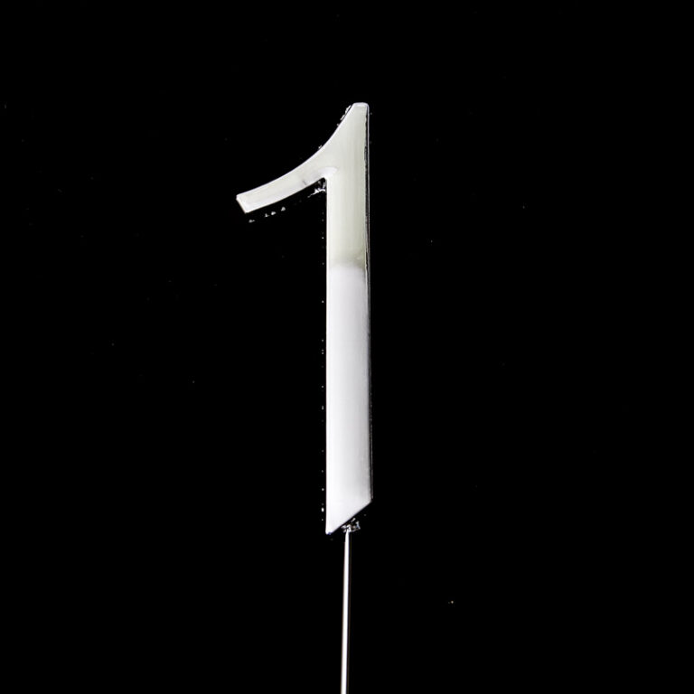 Cake & Candle Plain 7cm Number 1 Cake Topper