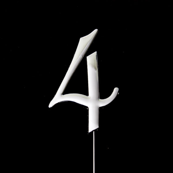 Cake & Candle Plain 7cm Number 4 Cake Topper