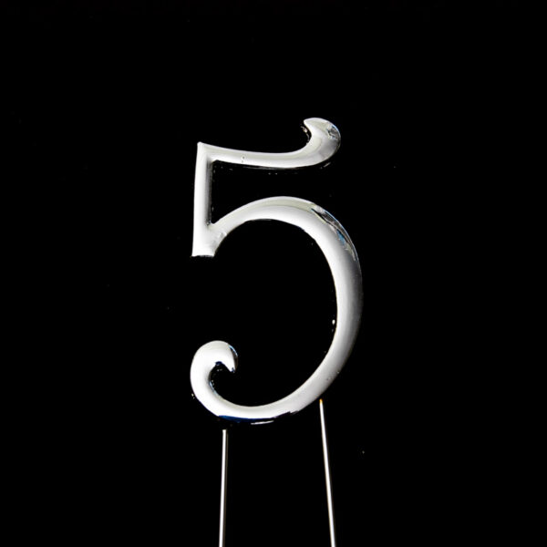 Cake & Candle Plain 7cm Number 5 Cake Topper
