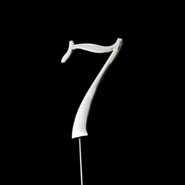 Cake & Candle Plain 7cm Number 7 Cake Topper