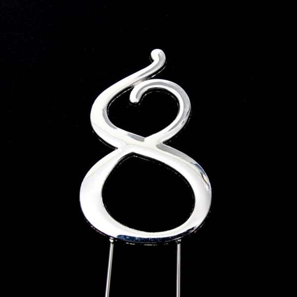Cake & Candle Plain 7cm Number 8 Cake Topper