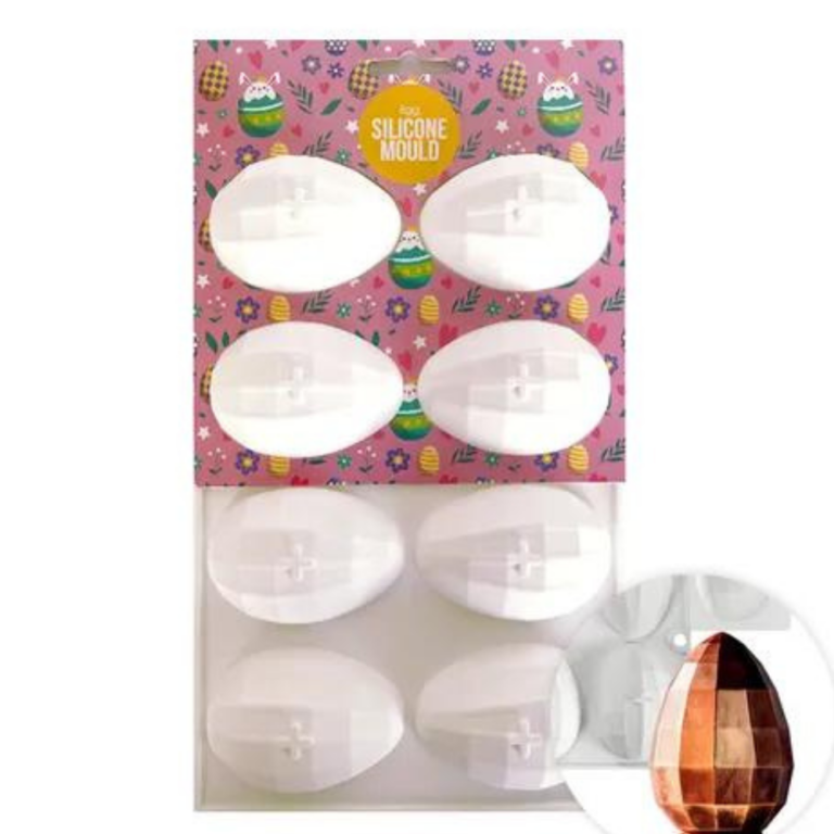 Small Facet Egg Silicone Mould