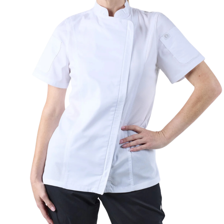 Springfield Womens Zipper White Chef Jacket (6 Sizes)