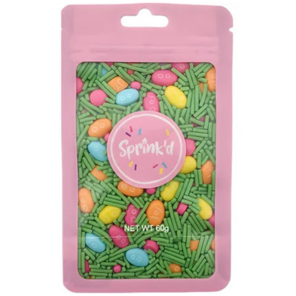 Sprink’d Pastel Eggs & Green Jimmies 60g