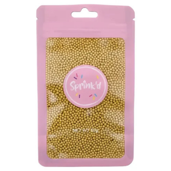 Sprink’d Sugar Balls 2mm Gold 60g