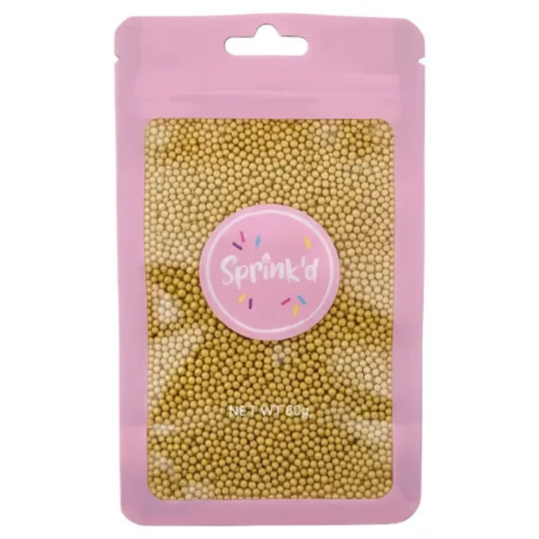Sprink’d Sugar Balls 2mm Gold 60g