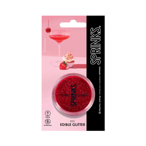 Sprinks Edible Glitter 2g Red