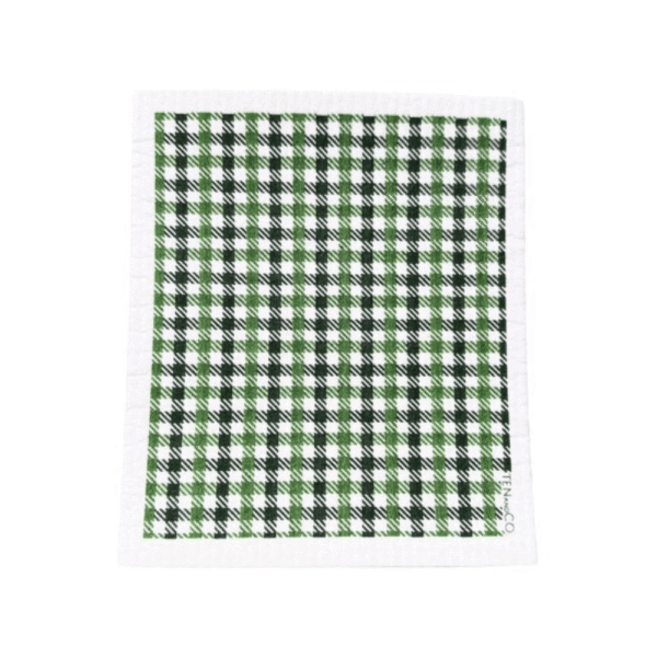 SPRUCE Dishcloth Moss Plaid
