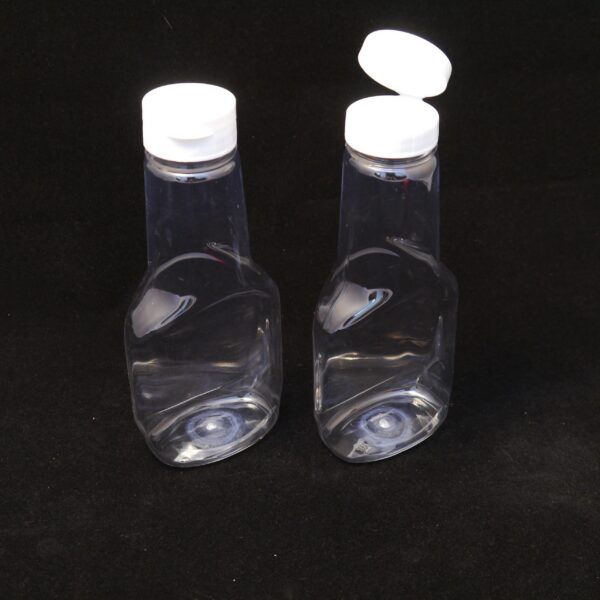 Clear Squeeze Flask Bottle with Lid 350ml