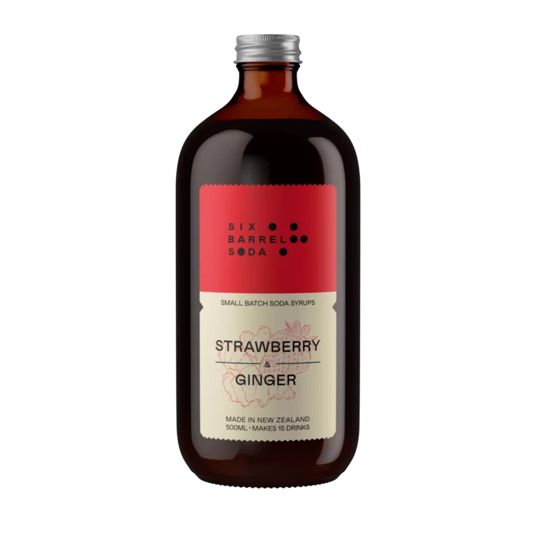 Six Barrel Soda Strawberry Ginger Soda Syrup 500ml