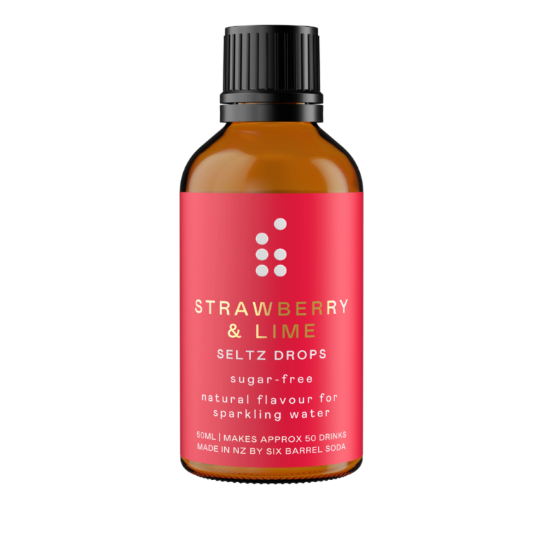 Six Barrel Soda Strawberry & Lime Seltzer Drops 50ml