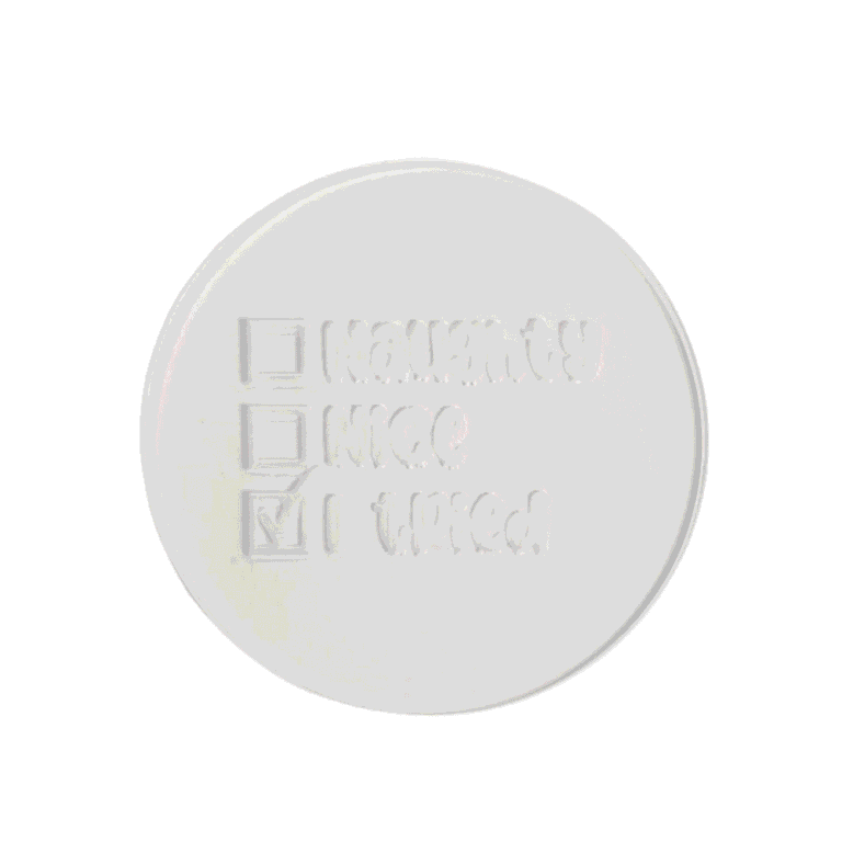 Sugar Crafty Cookie Embosser Stamp Naughty or Nice