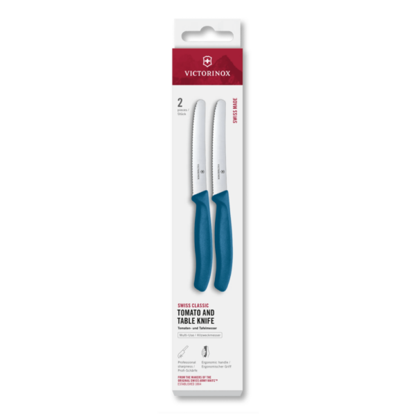 Victorinox Swiss Classic Steak & Tomato Knife Blue 11cm Set of 2