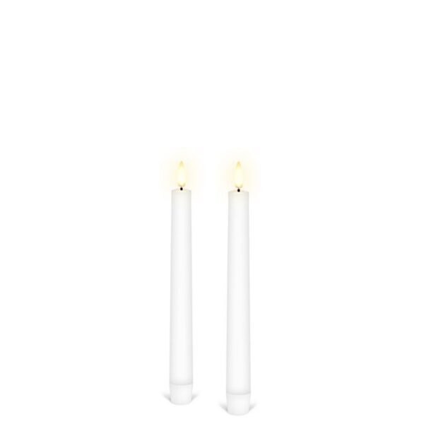 Uyuni Taper LED Candles White 20.5cm Set of 2