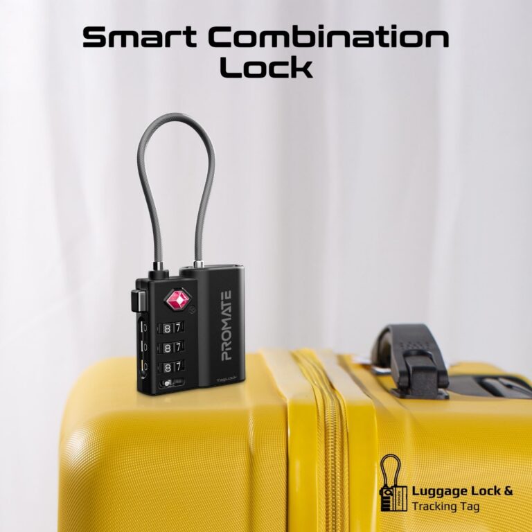 TSA Luggage Lock w/ Smart Precision Tracking Tag. Works w/ Apple Find My APP